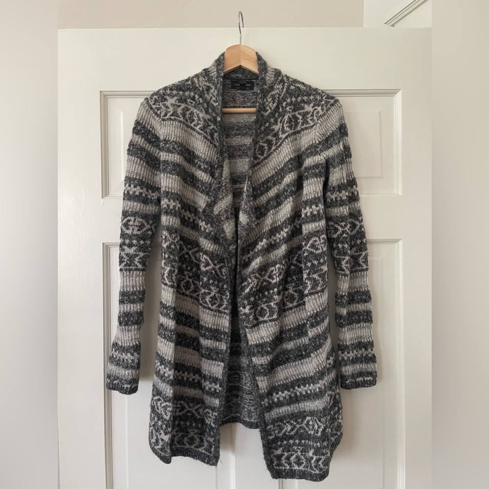 Lucky Brand Gray Open Cardigan